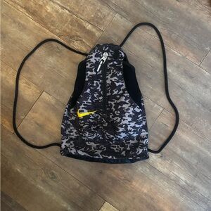 Nike Camouflage Backpack with Yellow Logo
